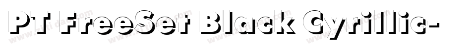 PT FreeSet Black Cyrillic字体转换